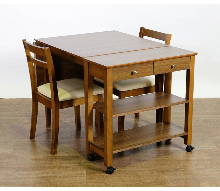 バタフライテーブル ダイニングチェア2脚セット ダイニングセット 片バタ 伸長式 伸縮式 省スペース ダイニングテーブル 一人暮らし 新生活 シンプル おしゃれ 北欧(代引不可)