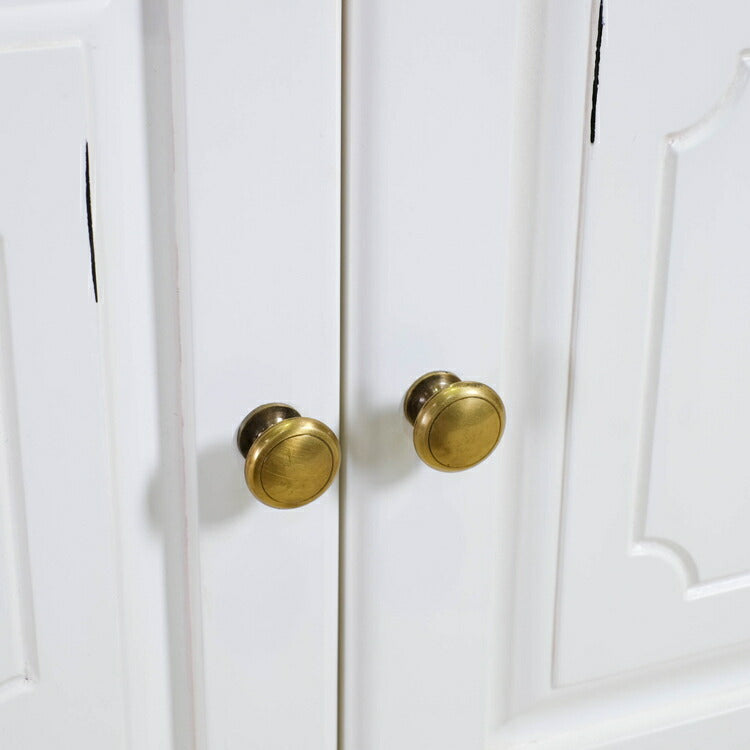 キャビネット 幅75cm マホガ二ー材 完成品 ホワイト 高級感 エレガント ホワイト ミニチェスト ローチェスト タンス チェスト 収納 天然木 木製 引き出し 大容量 コンパクト 省スペース 上品 優雅(代引不可)