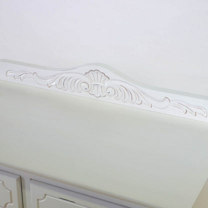 キャビネット 幅75cm マホガ二ー材 完成品 ホワイト 高級感 エレガント ホワイト ミニチェスト ローチェスト タンス チェスト 収納 天然木 木製 引き出し 大容量 コンパクト 省スペース 上品 優雅(代引不可)