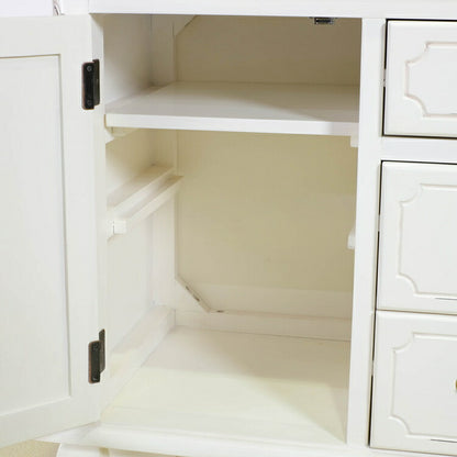 キャビネット 幅110cm マホガ二ー材 完成品 ホワイト 高級感 エレガント ホワイト ミニチェスト ローチェスト タンス チェスト 収納 天然木 木製 引き出し 大容量 コンパクト 省スペース 上品 優雅(代引不可)