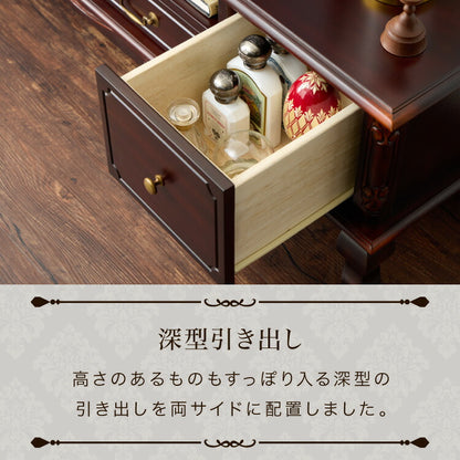 ローボード 幅150cm マホガ二ー材 完成品 ブラウン 高級感 エレガント ブラウン テレビ台 TV台 テレビボード リビングボード 収納 天然木 木製 引き出し 大容量 コンパクト 省スペース 上品 優雅(代引不可)