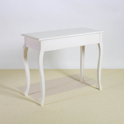 コンソールテーブル 幅90cm マホガ二ー材 完成品 ホワイト 高級感 エレガント ホワイト パソコンデスク 机 テーブル おしゃれ 北欧 インテリア コンソール サイドテーブル カウンターテーブル(代引不可)