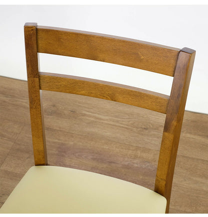 ダイニングチェア 2脚セット 天然木 木製 ラバーウッド おしゃれ 北欧 シンプル ダイニング 椅子 イス いす スツール 一人暮らし 新生活 ダークブラウン(代引不可)