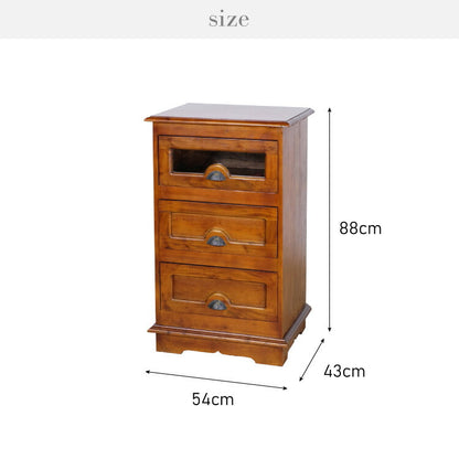チェスト 幅54cm ヴィンテージ 天然木 完成品 マホガニー 高級感 収納家具 おしゃれ インテリア 木製 収納 引き出し 衣装ケース 洋服 衣類 リビング ダイニング コロニアル(代引不可)