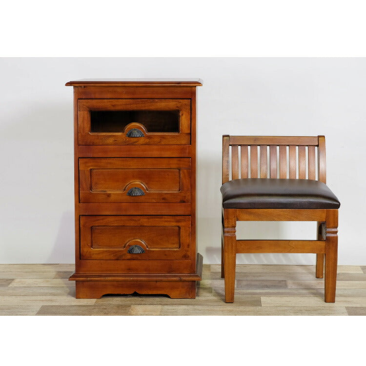 チェスト 幅54cm ヴィンテージ 天然木 完成品 マホガニー 高級感 収納家具 おしゃれ インテリア 木製 収納 引き出し 衣装ケース 洋服 衣類 リビング ダイニング コロニアル(代引不可)