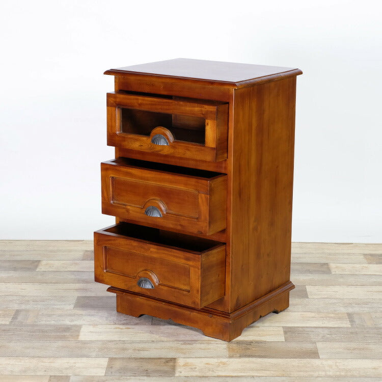 チェスト 幅54cm ヴィンテージ 天然木 完成品 マホガニー 高級感 収納家具 おしゃれ インテリア 木製 収納 引き出し 衣装ケース 洋服 衣類 リビング ダイニング コロニアル(代引不可)