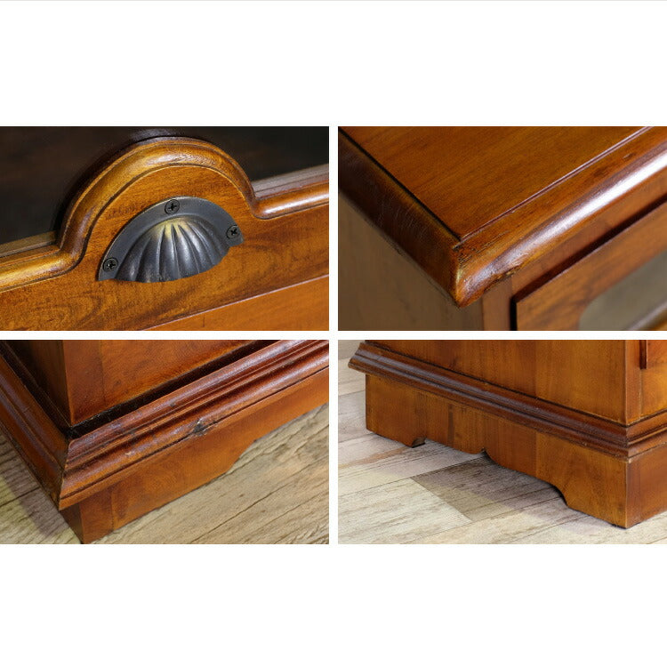 チェスト 幅54cm ヴィンテージ 天然木 完成品 マホガニー 高級感 収納家具 おしゃれ インテリア 木製 収納 引き出し 衣装ケース 洋服 衣類 リビング ダイニング コロニアル(代引不可)