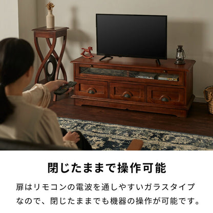 テレビ台 幅120cm 北欧 ヴィンテージ 完成品 天然木 マホガ二ー アンティーク モダン ローボード 収納家具 おしゃれ インテリア 木製 フリーボード ローボード 高級感 デザイン コロニアル(代引不可)