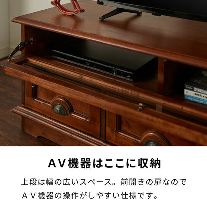 テレビ台 幅120cm 北欧 ヴィンテージ 完成品 天然木 マホガ二ー アンティーク モダン ローボード 収納家具 おしゃれ インテリア 木製 フリーボード ローボード 高級感 デザイン コロニアル(代引不可)