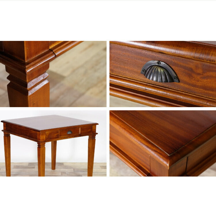 ダイニングテーブル 幅80cm 高級品 北欧 ヴィンテージ 天然木 マホガ二ー お客様脚部取り付け アンティーク モダン センターテーブル ローテーブル 家族 リビング ダイニング コロニアル(代引不可)