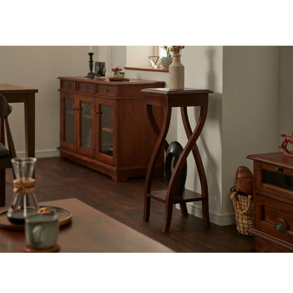 スタンド 幅30cm マホガ二ー 北欧 ヴィンテージ 天然木 高級感 完成品 アンティーク モダン 収納家具 おしゃれ インテリア 木製 イニュルスタンド フラワースタンド デザイン コロニアル(代引不可)