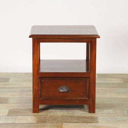 サイドテーブル 幅42cm 高級品 北欧 ヴィンテージ 天然木 マホガ二ー 完成品 アンティーク モダン センターテーブル ローテーブル 家族 リビング ダイニング 寝室 コロニアル(代引不可)