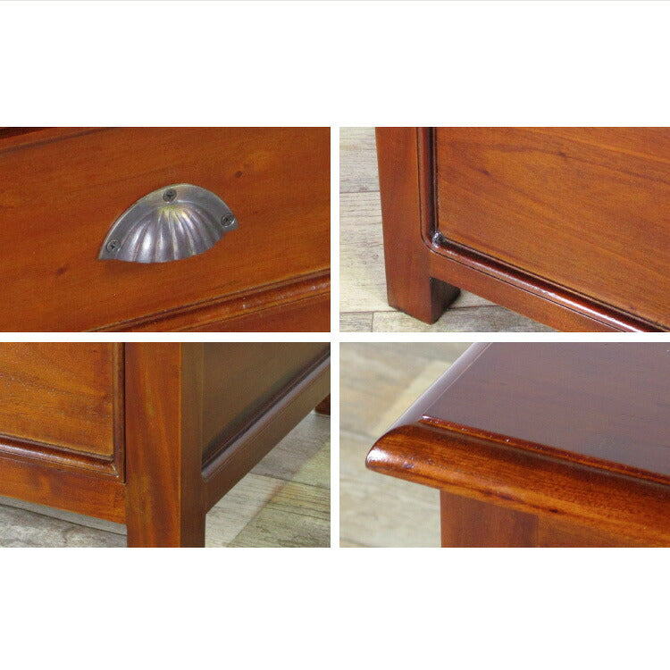 サイドテーブル 幅42cm 高級品 北欧 ヴィンテージ 天然木 マホガ二ー 完成品 アンティーク モダン センターテーブル ローテーブル 家族 リビング ダイニング 寝室 コロニアル(代引不可)