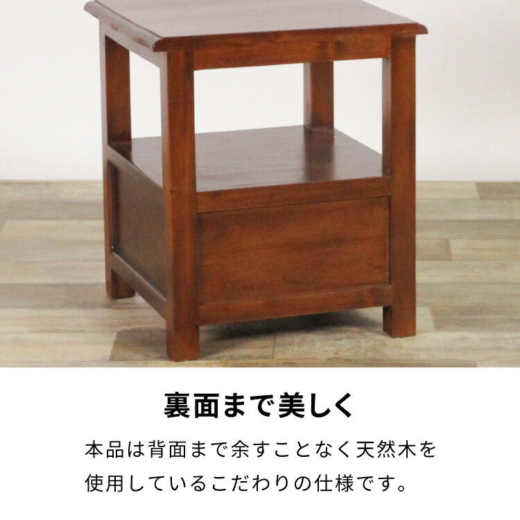 サイドテーブル 幅42cm 高級品 北欧 ヴィンテージ 天然木 マホガ二ー 完成品 アンティーク モダン センターテーブル ローテーブル 家族 リビング ダイニング 寝室 コロニアル(代引不可)