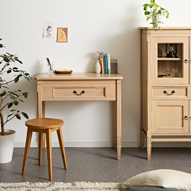 デスク コンソールデスク 幅85cm 完成品 木製 引き出し 収納 北欧 ナチュラル ミンディ 無垢材 パソコンデスク 手作り モダン 木製 机 テーブル おしゃれ インテリア リビング ダイニング(代引不可)