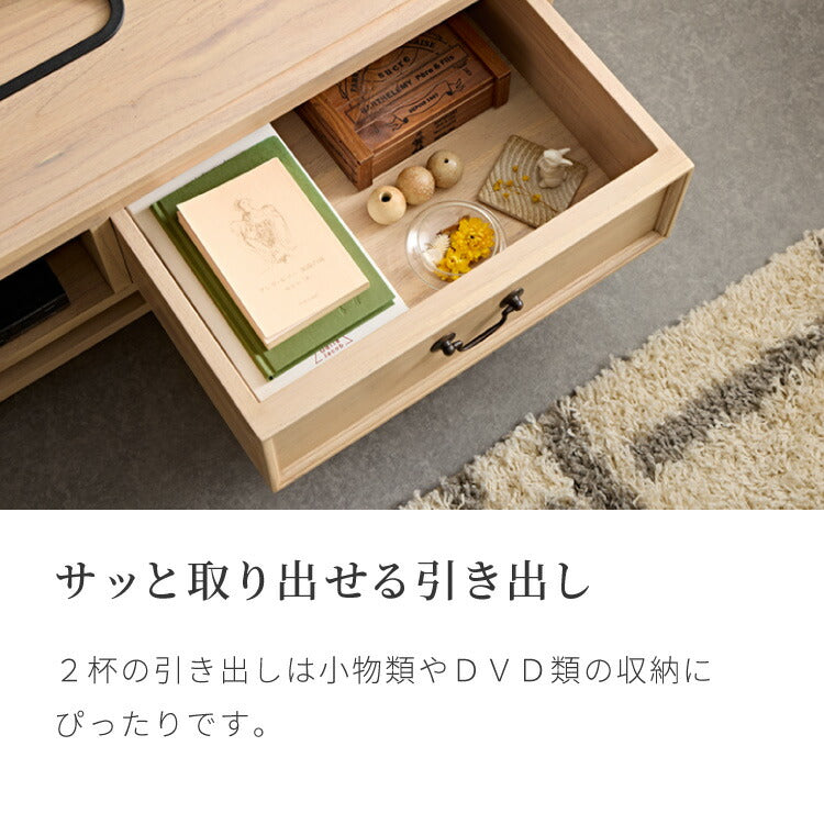 ローボード 幅155cm 完成品 テレビ台 サイドボード リビングボード ナチュラル ミンディ 無垢材 手作り モダン 木製 おしゃれ 北欧 インテリア リビング ダイニング 収納家具 テレビラック(代引不可)