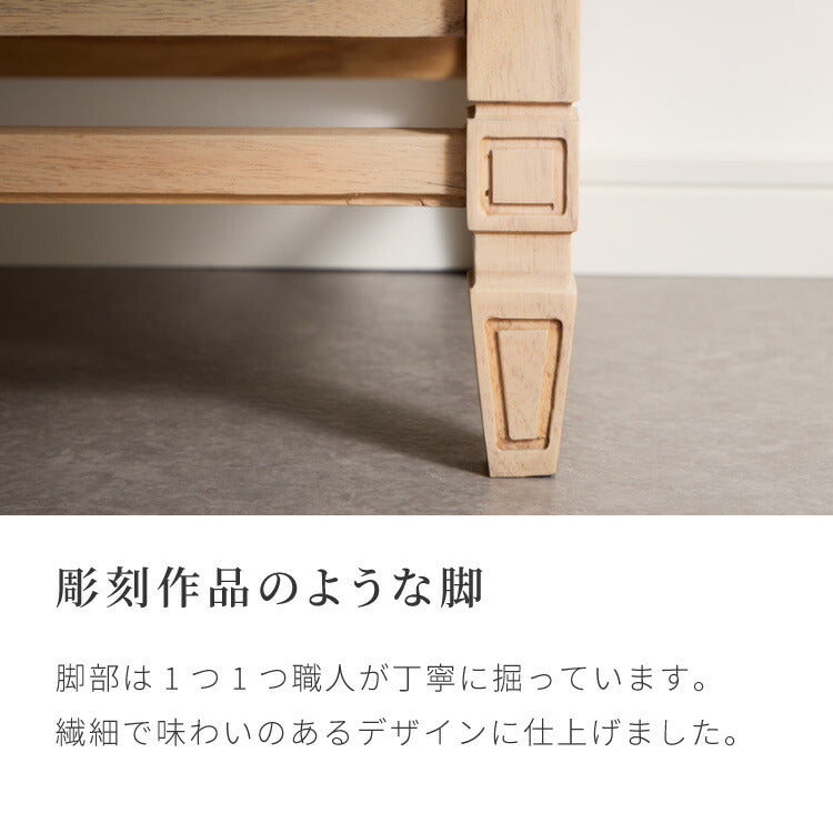 ローボード 幅155cm 完成品 テレビ台 サイドボード リビングボード ナチュラル ミンディ 無垢材 手作り モダン 木製 おしゃれ 北欧 インテリア リビング ダイニング 収納家具 テレビラック(代引不可)