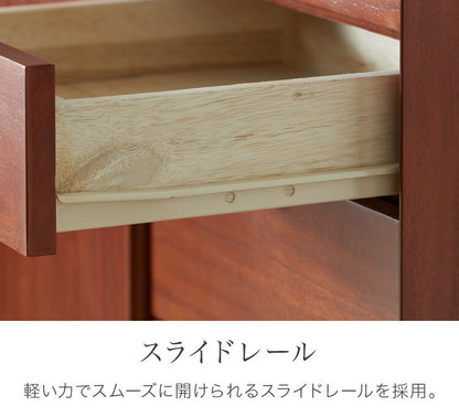 サイドテーブル 幅40cm 北欧 ヴィンテージ 天然木 マホガニー 完成品 サイドボード ナイトテーブル 収納家具 おしゃれ モダン  木製 コーヒーテーブル 高級感 ソファサイド ベッドサイド AVA アヴァ(代引不可)