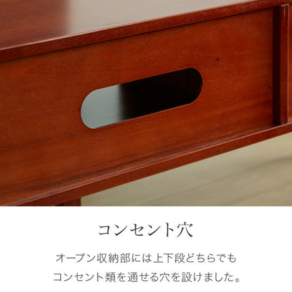 テレビ台 幅100cm 北欧 ヴィンテージ マホガニー材 完成品 収納家具 スライドレール式 コンパクト テレビボード テレビラック TV台 おしゃれ お洒落 モダン  高級感 木製 突板 収納 棚 AVA アヴァ(代引不可)