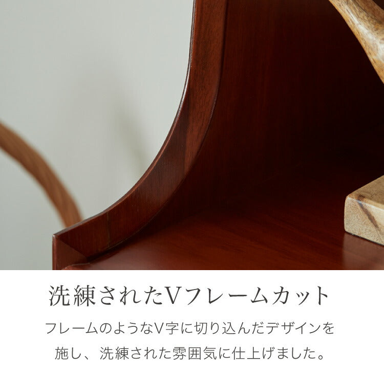 ライティングデスク 幅80cm 北欧 ヴィンテージ 天然木 マホガニー 完成品 勉強机 学習机 書斎 デスク 収納家具 おしゃれ モダン ブラウン 木製 スライド天板 高級感 リモートワーク 在宅 AVA アヴァ(代引不可)