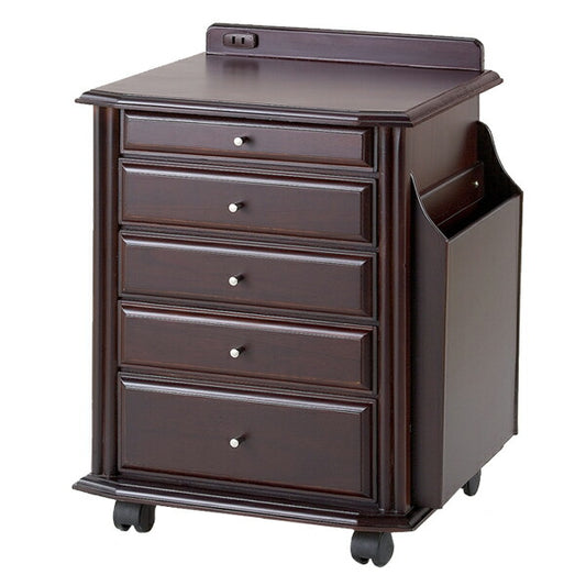 ソファサイドワゴン ナイトテーブル キャスター キャスター サイドテーブル 便利ワゴン 木製(代引不可)