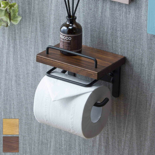 トイレットペーパーホルダー おしゃれ スタイリッシュ 落下防止 トイレットペーパー置き 壁掛け ヴィンテージ(代引不可)