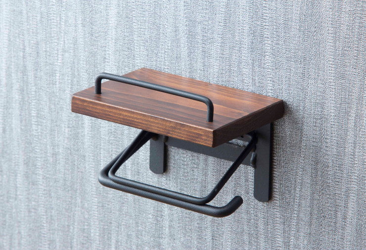 トイレットペーパーホルダー おしゃれ スタイリッシュ 落下防止 トイレットペーパー置き 壁掛け ヴィンテージ(代引不可)