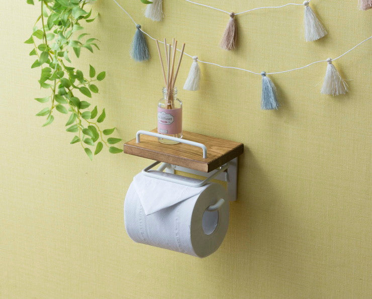 トイレットペーパーホルダー おしゃれ スタイリッシュ 落下防止 トイレットペーパー置き 壁掛け ヴィンテージ(代引不可)