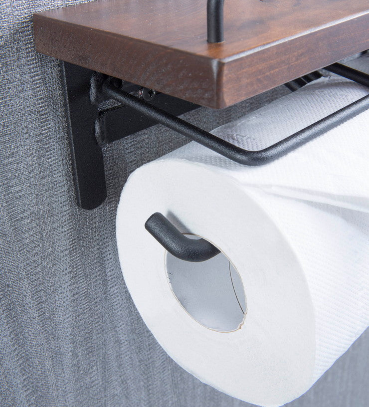 トイレットペーパーホルダー 2個掛け おしゃれ スタイリッシュ 落下防止 トイレットペーパー置き 壁掛け ヴィンテージ(代引不可)