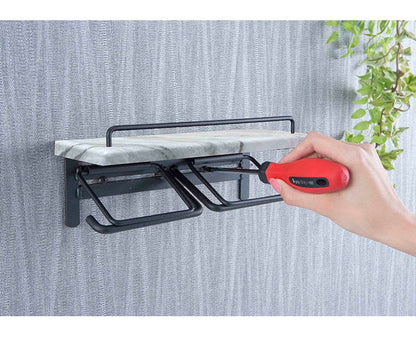 トイレットペーパーホルダー ダブル ペーパーホルダー 収納 大理石調 おしゃれ トイレ収納 収納 シンプル 台付き スタイリッシュ(代引不可)