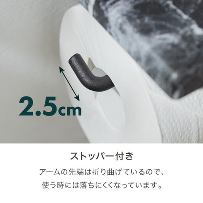 トイレットペーパーホルダー おしゃれ スタイリッシュ 落下防止 トイレットペーパー置き 壁掛け ヴィンテージ 収納付き 棚付き 天然木 アイアン
