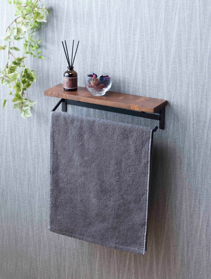 タオル掛け タオルハンガー おしゃれ スタイリッシュ 物置き付き 壁掛け ヴィンテージ モダン ヴィンテージ タオル(代引不可)