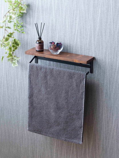 タオル掛け タオルハンガー おしゃれ スタイリッシュ 物置き付き 壁掛け ヴィンテージ モダン ヴィンテージ タオル(代引不可)