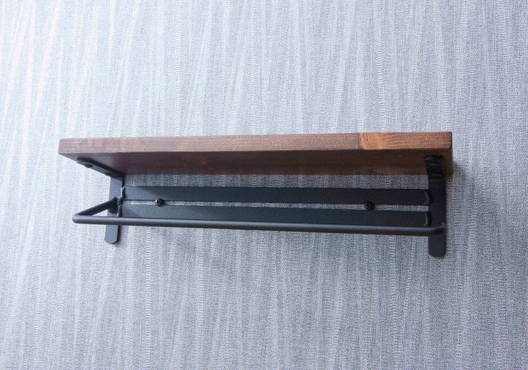 タオル掛け タオルハンガー おしゃれ スタイリッシュ 物置き付き 壁掛け ヴィンテージ モダン ヴィンテージ タオル(代引不可)