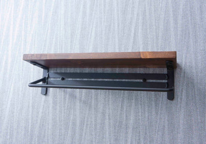 タオル掛け タオルハンガー おしゃれ スタイリッシュ 物置き付き 壁掛け ヴィンテージ モダン ヴィンテージ タオル(代引不可)