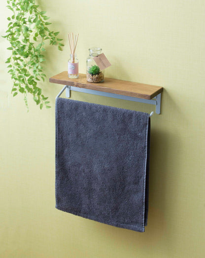 タオル掛け タオルハンガー おしゃれ スタイリッシュ 物置き付き 壁掛け ヴィンテージ モダン ヴィンテージ タオル(代引不可)