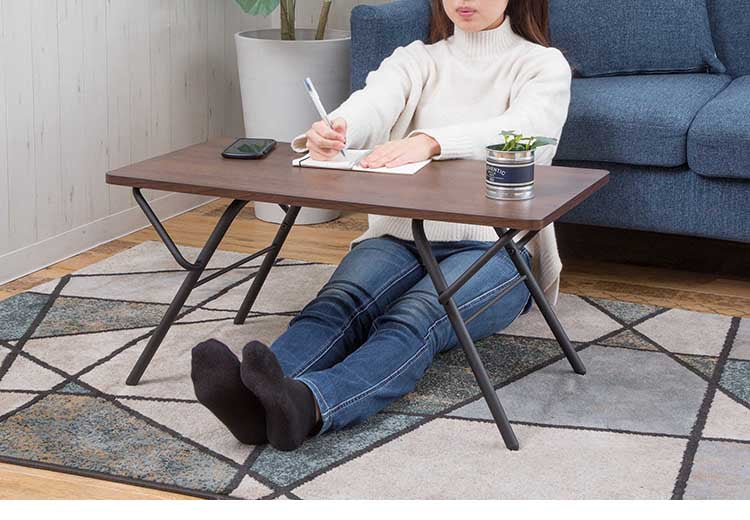 テーブル 折りたたみ ローテーブル センターテーブル 幅75cm リビングテーブル 折り畳みローテーブル 折れ脚テーブル デスク ローデスク 木製折りたたみテーブル シンプル 折り畳み 棚付き 完成品(代引不可)