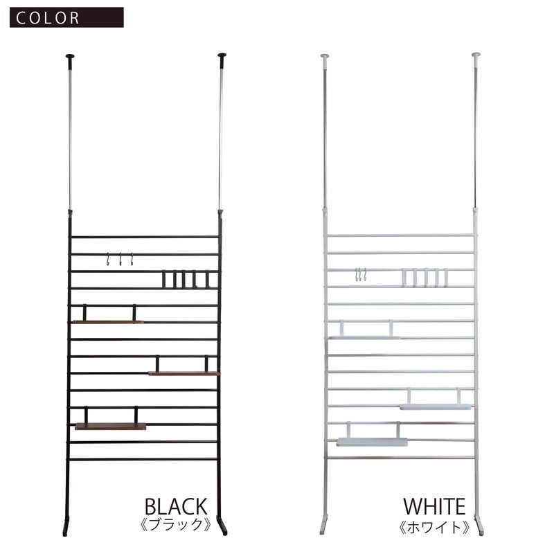 突っ張り式 ブティック ハンガー 幅90cm ハンガーラック ラダーラック つっぱりラック 収納 突っ張り収納 つっぱり収納(代引不可)