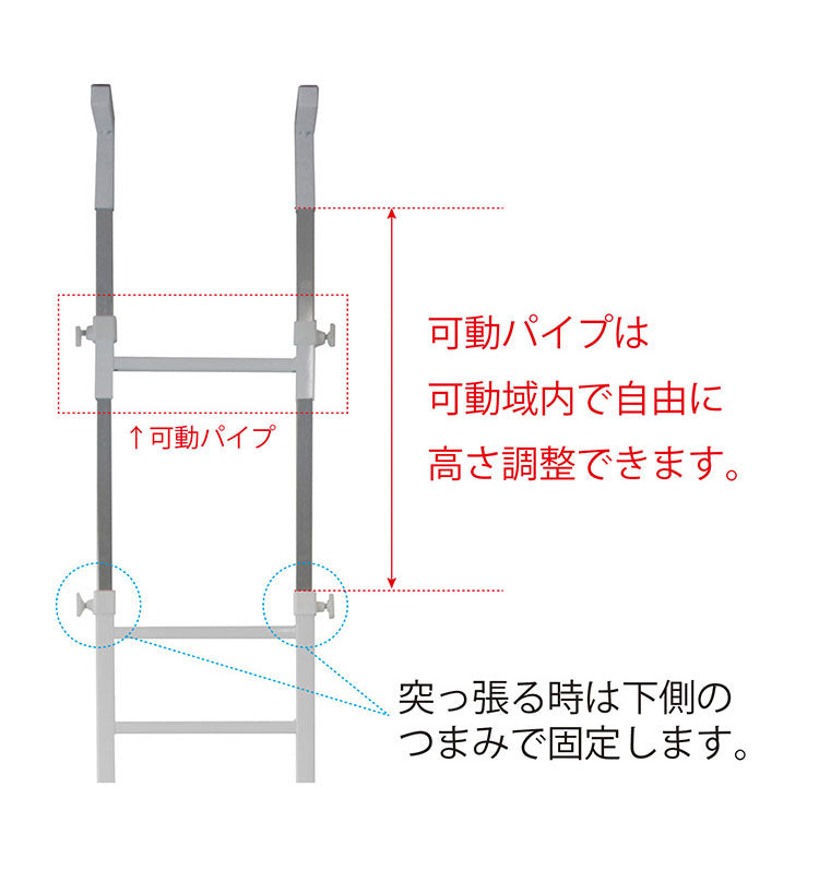 伸縮 突っ張りランドリーラック 大理石柄 2枚 ワイヤー付き バスケット 防水パン対応 突っ張り 突っ張り式ランドリーラック バスケット カゴ 洗濯 洗濯機 ラック ランドリー収納 洗面所 フラット棚(代引不可)