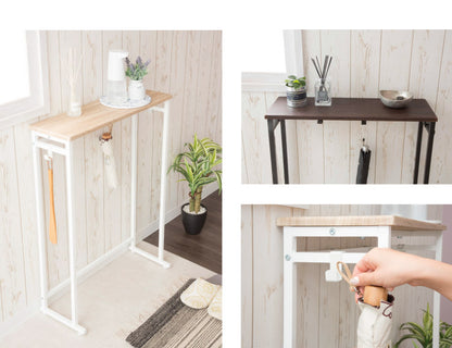 コンソールテーブル 玄関 スリム 収納 北欧 棚 ラック 木製 天板 スタンド マスク置き 小物 消毒液 置き エントランス 台 シンプル おしゃれ 玄関インテリア リビングインテリア(代引不可)