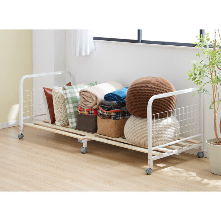 収納ラック 布団収納 ラック 170cmまで伸縮 収納バスケット 収納 布団入れ 布団ラック 押入れ 敷き布団 掛け布団 掛布団 押入れ収納(代引不可)