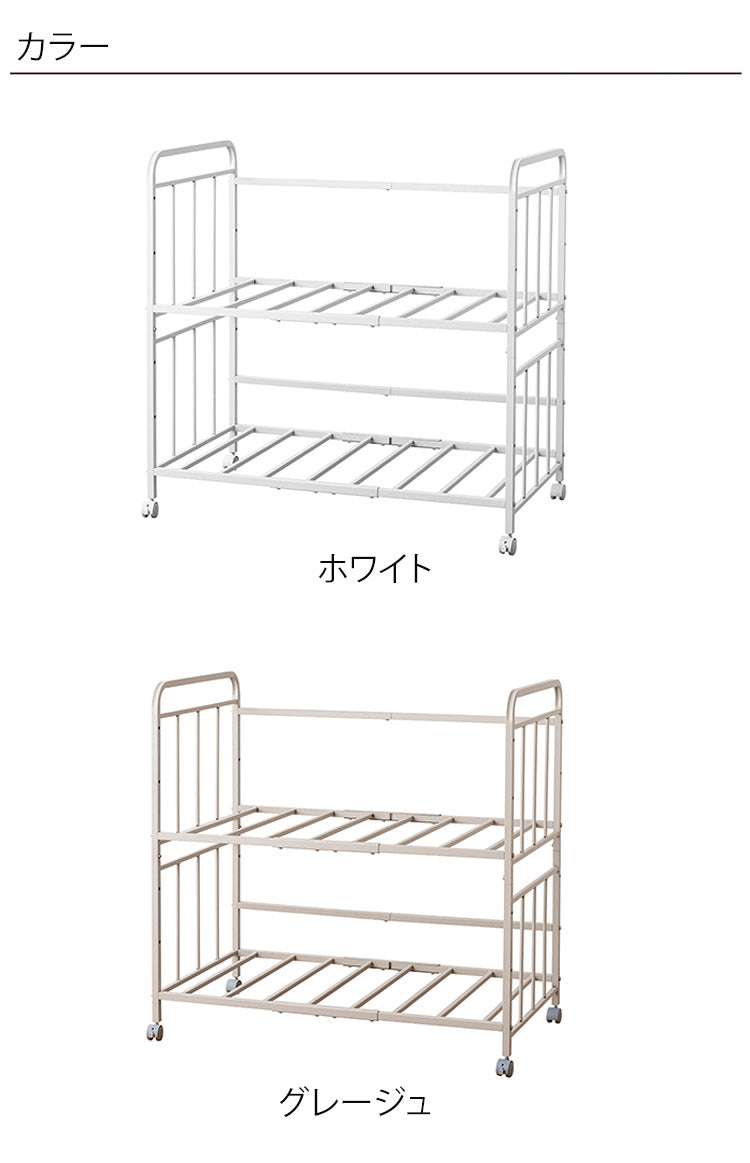 布団 収納 ラック ハイタイプ 布団落下防止機能 ストッパー機能キャスター付き 2段 高さ6段調整 幅103cm×奥行65cm×高さ100cm 大容量 隙間11cm 整理棚 干し 整理棚(代引不可)
