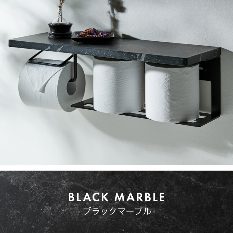 ストックできる 左右兼用 2way トイレットペーパーホルダー 2連 幅53cm 壁取り付け不要 3倍巻き ペーパーホルダー ホルダー カバー