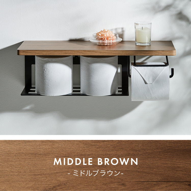 ストックできる 左右兼用 2way トイレットペーパーホルダー 2連 幅53cm 壁取り付け不要 3倍巻き ペーパーホルダー ホルダー カバー