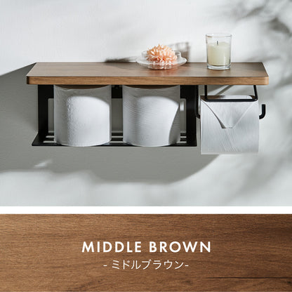 ストックできる 左右兼用 2way トイレットペーパーホルダー 2連 幅53cm 壁取り付け不要 3倍巻き ペーパーホルダー ホルダー カバー