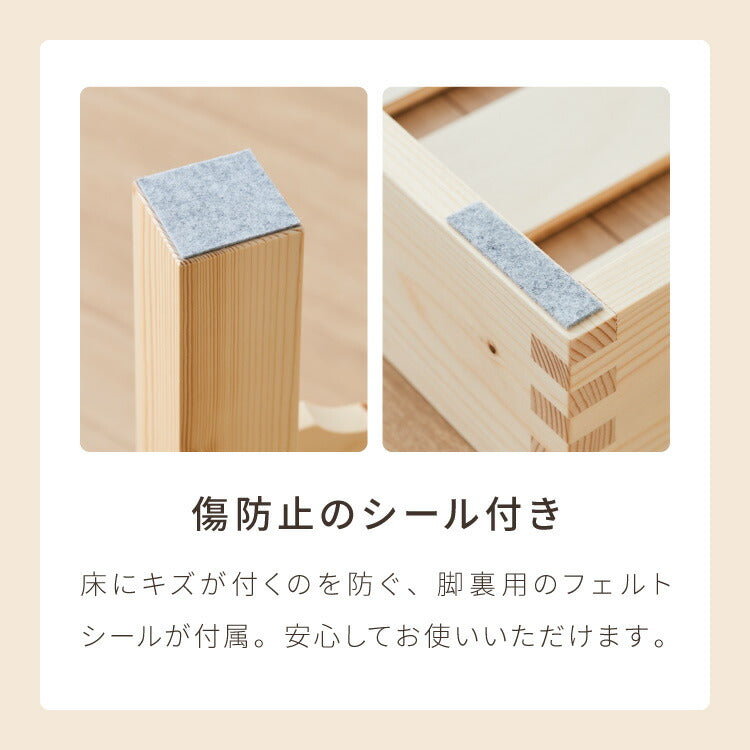 天然木 分割式ベッド シングル パイン材使用 並べて使用・重ねて収納 パインすのこベッド 高さ調節 分割 ベッドフレーム すのこベッド 重ね置き 分解 移動式(代引不可)