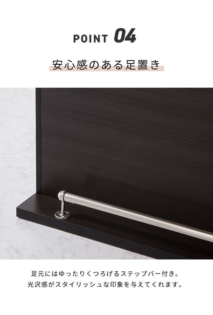 バーカウンター 幅120 高96 日本製 完成品 キッチンカウンター おしゃれ カウンターテーブル 間仕切り バーテーブル キッチンカウンター キッチン収納 カフェ レストラン 高級感 店舗 白 (代引不可)