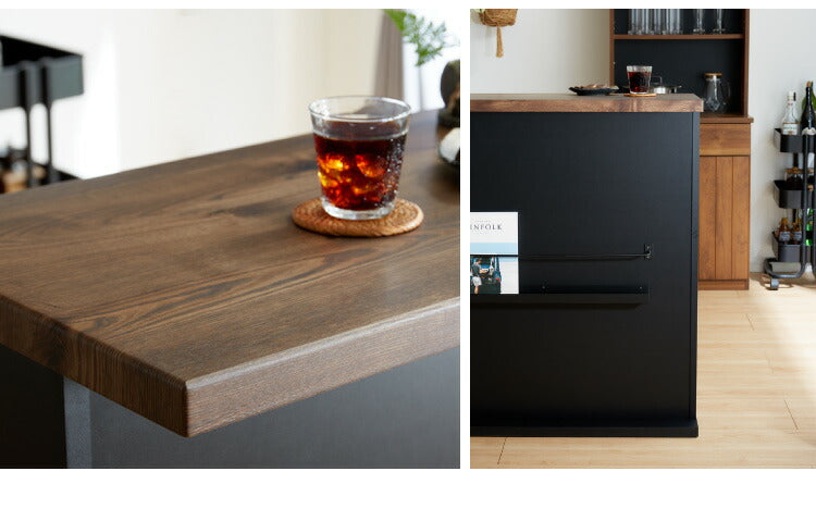 バーカウンター 幅115cm 日本製 完成品 ダイニングボード カウンターテーブル キッチンカウンター おしゃれ モダン キッチン 収納 バーテーブル (代引不可)