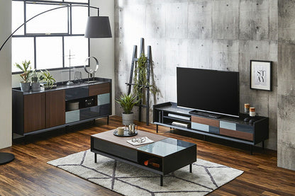 センターテーブル ローテーブル 120×60 木目×ガラスデザイン ガラス天板 スチール脚 おしゃれ モダン 幅120 奥行60 高さ35 コーヒーテーブル(代引不可)