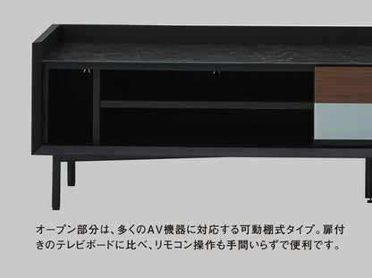 テレビ台 テレビボード 完成品 幅180 木目×ガラスデザイン ガラス天板 ローボード 2口コンセント TV台 TVボード スチール脚 おしゃれ モダン(代引不可)